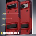 thumbnail image 3 of Designed for Google Pixel 8 Case, with Hidden Kickstand Military Grade Drop Protection Dustproof Hybrid Hard PC Kickstand Phone Case Cover for Men Women for Google Pixel 8, Red, 3 of 7