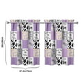 thumbnail image 4 of 2 Pack Cow Print Kitchen Curtains 27.5x36 Inch, Farmhouse Tier Window Curtains with Rod Pocket, Cute Black & White Cow Pattern Semi-Sheer Cafe Curtains for Rustic Decor, 4 of 4