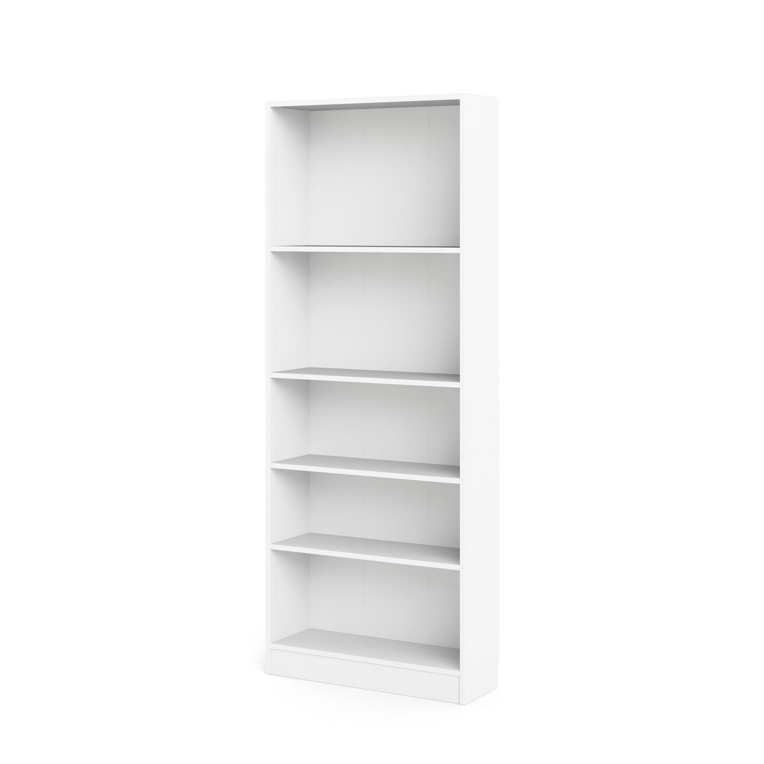 Tvilum Element Adjustable 5 Shelf Bookcase, Storage Home Office Bookshelf for Adults, White