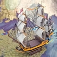 thumbnail image 1 of Rompecabezas de metal con hechizo de amor de barco de guerra Steel Golem, modelo ensamblado a mano tridimensional 3D, 1 of 4