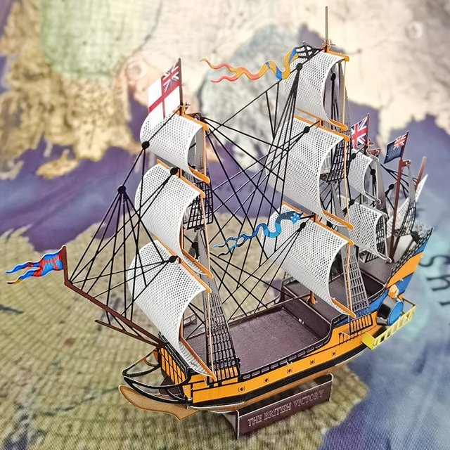 Rompecabezas de metal con hechizo de amor de barco de guerra Steel Golem, modelo ensamblado a mano tridimensional 3D