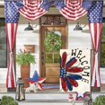 thumbnail image 3 of colorlife Patriotic 4th of July Garden Flag 12x18 Inch Double Sided Outside, Memorial Day White Floral Welcome Daisy Yard Outdoor Decoration, 3 of 6