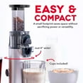 thumbnail image 4 of Dash Compact Masticating Slow Juicer, Easy to Clean Cold Press Juicer with Brush, Pulp Measuring Cup and Juice Recipe Guide - Graphite, 4 of 6