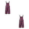 thumbnail image 4 of Sonducket Monos de mujer con bolsillos estampados, tirantes sueltos de una pieza, transpirables, para diario, monos de verano, mono para niñas Type8 NO8 Sonducket CBP328067, 4 of 6