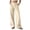 Beige1, variant on Women’s Linen-Look Straight Leg Pants, Loose Fit Casual Trousers with Pockets, Solid Color Daily Wear Coffee1 L