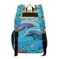 thumbnail image 3 of ALAZA Clear Backpack Dolphins Sunset PVC Transparent BookBag, 3 of 7