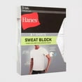 thumbnail image 2 of Hanes Premium Men's Sweat Block Crewneck Undershirt 3pk - White, 2 of 6