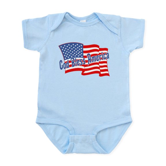 CafePress - GOD BLESS AMERICA July 4Th Infant Bodysuit - Baby Light Bodysuit, Size Newborn - 24 Months