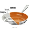 thumbnail image 2 of Koch Systeme CS Stainless Steel Pan with Lid, 10 Inch Stainless Steel Frying Pan with Nonstick Copper Ceramic Coating, 10 Inch Nonstick Stainless Steel Skillet with Lid, Induction Compatible, 2 of 6