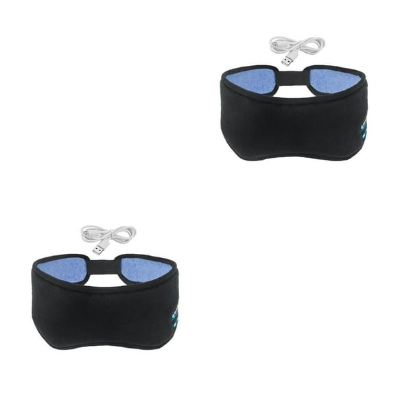 Methold Bluetooth Sleep Music Blackout Eye Blinder Orejera Manos libres Mic Calling Diadema Full Shading Hypnotic Music Eye negro 2piezas
