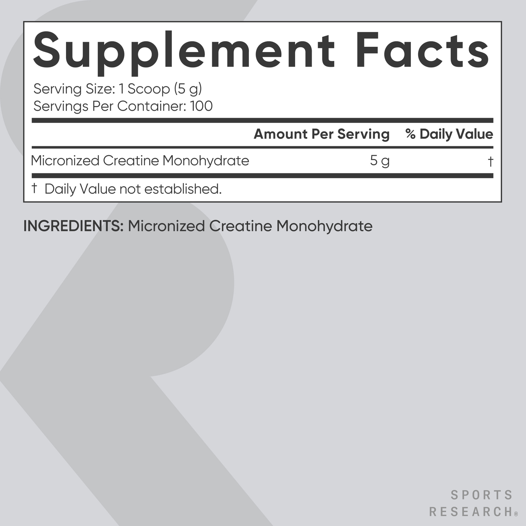 Sports Research Monohidrato de Creatina - Gana Músculo Magro, Rendimiento y Fuerza 500g (100 porciones) 5