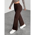 thumbnail image 4 of Women's Petite Navy Blue Textured Knit Flare Sweatpants, 4 of 10