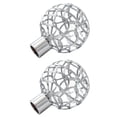thumbnail image 1 of 2 Pcs Embout de Tringle à Rideau Nordique Simple Bouchon de Tête de Rideau Décoration de Rideau Maison Blanc, 1 of 9