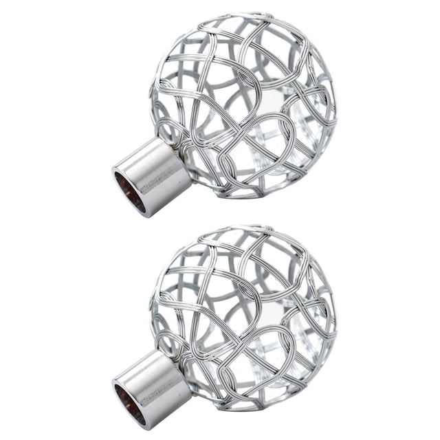 2 Pcs Embout de Tringle à Rideau Nordique Simple Bouchon de Tête de Rideau Décoration de Rideau Maison Blanc
