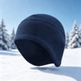 thumbnail image 6 of Fuzz Ear Flap Beanie Hat for Men Thermal Windproof Winter Skull Cap with Ear Covers Navy Free Size, 6 of 6