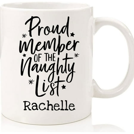 

Proud Member Of The Naughty List Two Toned Christmas Coffee Mugs Funny Custom Xmas Gift For Friend Family Boss Coworker Ceramic Novelty Coffee Mugs 11oz 15oz Mug Tea Cu