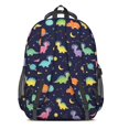 thumbnail image 3 of Dinosaur and Planets Blue Pattern Backpack for School, Cute School Bag with Adjustable Shoulder Straps and Padded Back, 16.9"x12.6"x5.9", 3 of 5