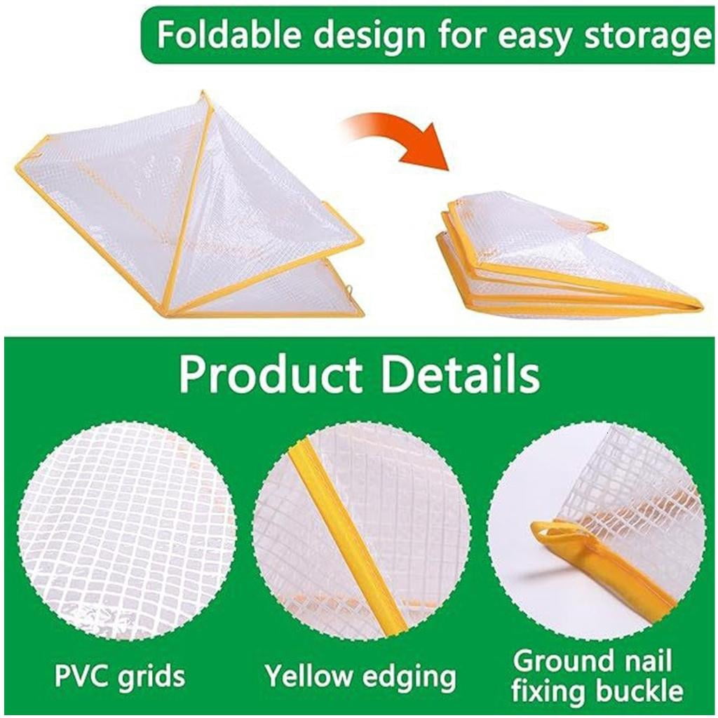 HONCLL Ventilated Plant Guard Covers Animal Barrier Expandable Cage System for Tomatoes Strawberries Flower Beds Balcony Garden