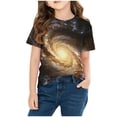 thumbnail image 5 of Fnooota Girls T Shirts, Fashion Short Sleeve Printed Crew Neck Summer Tops Multicolor Size 6, 5 of 7