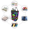 thumbnail image 3 of DouZhe 50L Rectangular Laundry Basket, Cartoon Watercolor Mushroom Prints Waterproof Foldable Laundry Hamper with Aluminum Handles, 3 of 6