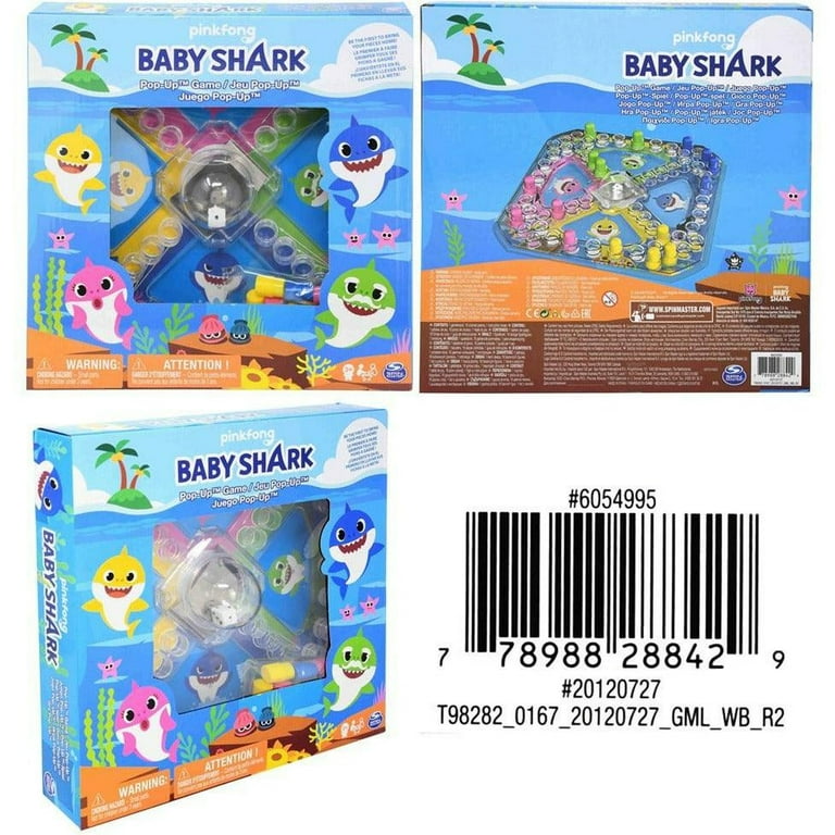 Baby Shark Childrens Play Time Pop Up Board Game, Ages 3-8