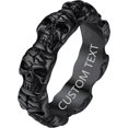 thumbnail image 1 of ORUYROP Can Engrave Men Skull Rings, Stainless Steel Statement Biker Rings, Gold Plated/Black-Send Gift Box, 1 of 7