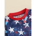 thumbnail image 6 of CIYCuIT Toddler Baby Boys 4th of July Outfits Star Print Short Sleeve T-shirt Tops Casual Elastic Waist Shorts 2Pcs 6M 12M 18M2 4M 3T Infant Summer Daily Outfits, 6 of 9