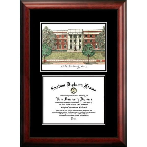 Campus Images TX984D-1185 8.5 x 11 in. Sul Ross University Diplomate Diploma Satin Mahogany Frame