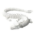 thumbnail image 1 of Transemion Plastic Exquisite Delicate 3D Printed Articulated Dragon Model For Collectors Suitable For Any white 30CM, 1 of 6