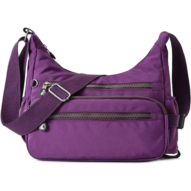 Sac Bandoulière Sac à Main Tissu Nylon Multi-Poches Cabas Dames Messager Sac à Main
