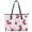 Cherry Polka Dot Pattern, variant on POLERO Soft-Toned Leopard Print Lightweight Saddle Handbag, Leather Tote Bag Waterproof Top Handle Totes for Travel Work