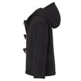 thumbnail image 5 of Cremson Boy Wool Duffle Toggle Jacket Dress Coat Scarf Hood - Black (Size 4T), 5 of 5