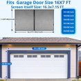 thumbnail image 2 of Garage door screen 167 feet, with retractable fiberglass mesh and heavy-duty weighted bottom edge magnetic screen door, easy assembly & through, hands-free operation with 40 magnets, suitable for dou, 2 of 4