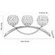 thumbnail image 2 of Candelabro de cristal, candelabro, 3 brazos, arco clásico europeo, bola de cristal de hierro, candelabro romántico para cena con velas, 2 of 8