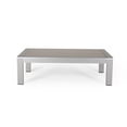 thumbnail image 6 of Rashad Outdoor Aluminum Loveseat and Coffee Table Set with Cushions, Silver and Gray, 6 of 11
