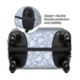 thumbnail image 4 of Xecao Gray White Floral print Elastic Luggage Cover, with double-sided print , is perfect for travel, business, and daily use, 4 of 9