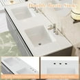 thumbnail image 4 of Amerlife 60" LED Floating Bathroom Double Vanity with Sink Combo, Modern High Gloss Wall Mounted Bathroom Storage Cabinet with 3 Hole Sink, Grey, 4 of 7