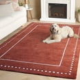 thumbnail image 3 of SAFAVIEH Bella Danita Bordered Wool Area Rug, Red/Ivory, 6' x 9', 3 of 11