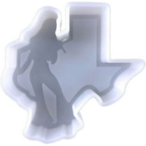 State of Texas with Singer Silicone Mold Size 5" Wide x 4.7" Long Small Texas State with Singer Design for Freshie, Soap, Resin, Candles