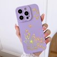 thumbnail image 2 of Compatible with iPhone 14 Pro Case, Butterfly Pattern with Side Plated Heart Pattern Soft Silicone Shockproof Full Camera Lens Cute Case for iPhone 14 Pro 6.1" for Women Girl Purple, 2 of 7