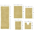 thumbnail image 3 of Home Weavers Fantasia Bath Rug 100% Cotton Non-Slip Bathroom Rug Set Machine Washable Bathroom Rug, Bath Rug, Bathroom Rug, Runner, U Shaped Contour, Yellow Color 5 Piece Bath Rug set, 3 of 6
