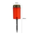 thumbnail image 2 of Solar Power Grave Lawn Light Flameless Electronic Led Lamp Decorations (Red), 2 of 9
