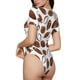 thumbnail image 2 of Balery Football Body de cuello redondo de manga corta para mujer Tops de manga corta Tops básicos-Large, 2 of 7