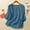 A2 Blue, variant on Linen Tops for Women Loose Tunics Top 3/4 Length Sleeve Shirts Solid Color Pullover Shirts Bohemian Tops 3/4 Length Sleeve Womens Tops Lightweight Pullover Shirt Summer Gauze Shirts Xl