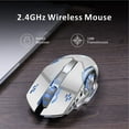 thumbnail image 2 of Mouse Gamer Inalámbrico Uciefy Q85 Plata 2.4G 10m 3 DPI LED, 2 of 9