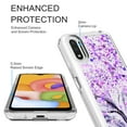 thumbnail image 2 of Samsung Galaxy A01 Case, Rosebono Hybrid Bling Glitter Sparkle Epoxy Graphic Marble Colorful Silicone Skin Cover Armor Case for Samsung Galaxy A01 (Purple), 2 of 5
