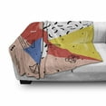thumbnail image 3 of Abstract Soft Flannel Fleece Throw Blanket, Modern Geometric Trippy Triangles Cubes Circles Rollers Dots Print, Cozy Plush for Indoor and Outdoor Use, 60" x 80", Multicolor, by Ambesonne, 3 of 6