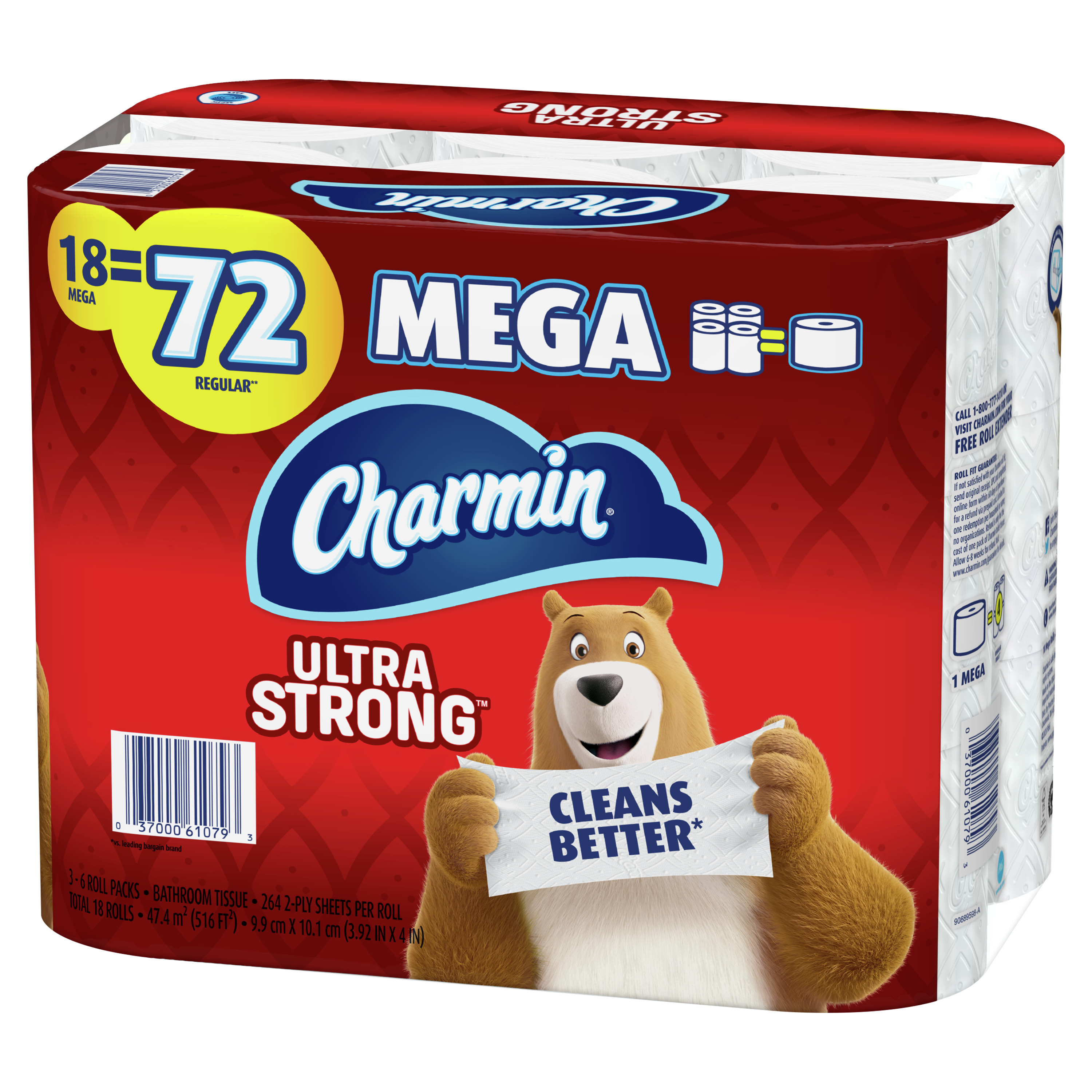 Charmin Ultra Strong Toilet Paper, 18 Mega Rolls - Walmart.com