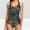 X-Army Green, variant on Danhjin Women's Slimming One Piece Swimsuits Floral Printed Tummys Control Bathing Suit Halter Retro Monokini for Big Busted Curvy Women