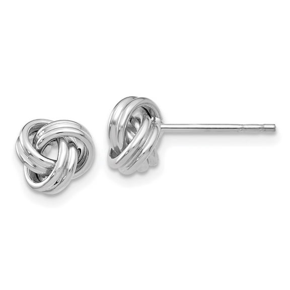 Primal Gold 14 Karat White Gold Love Knot Post Earrings